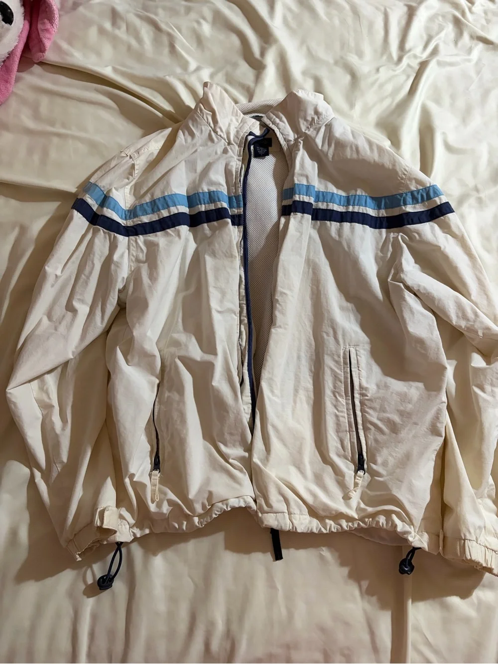 Izod White Windbreaker
